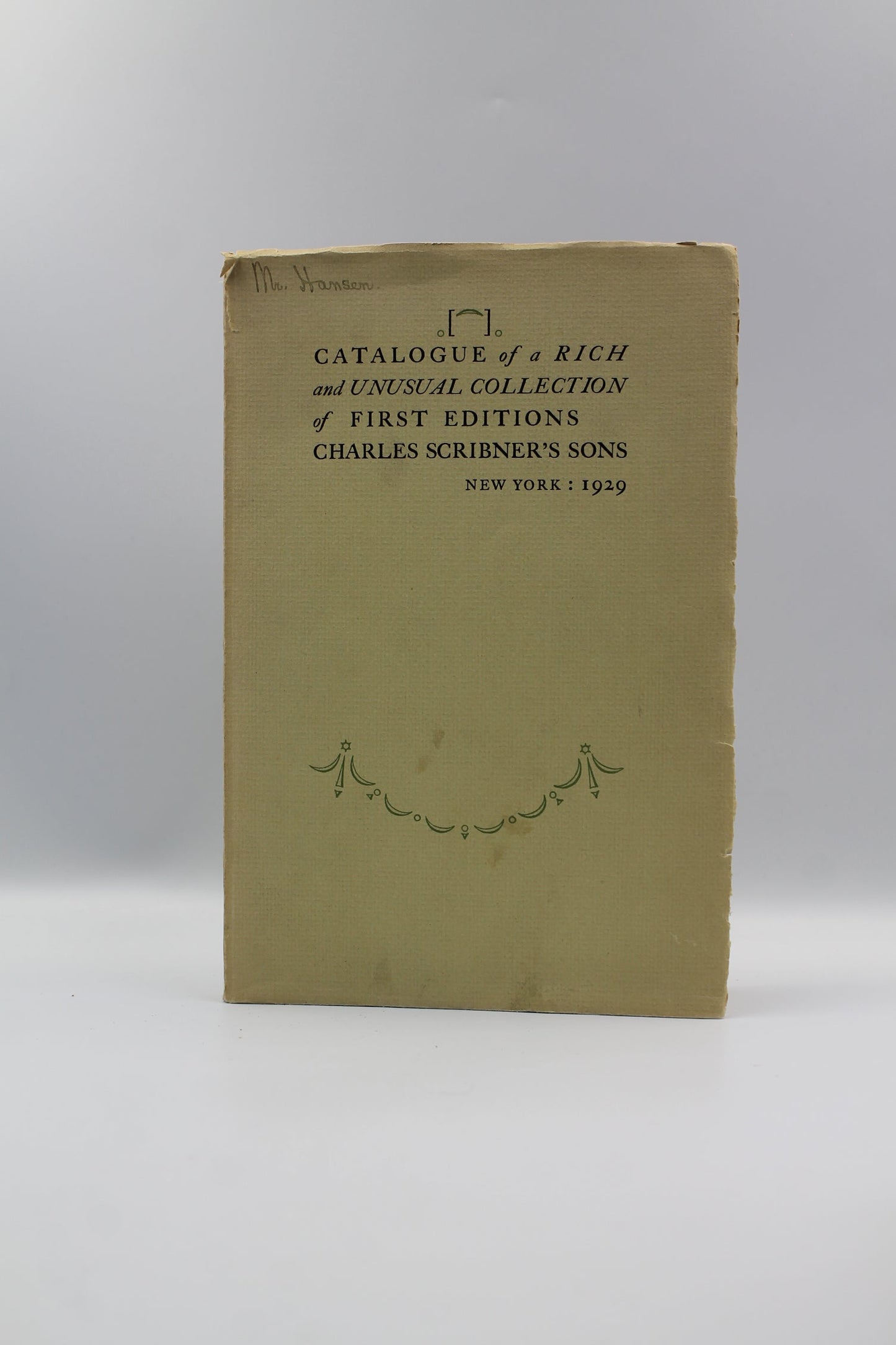 Catalogue of a Rich and Unusual Collection of First Editions