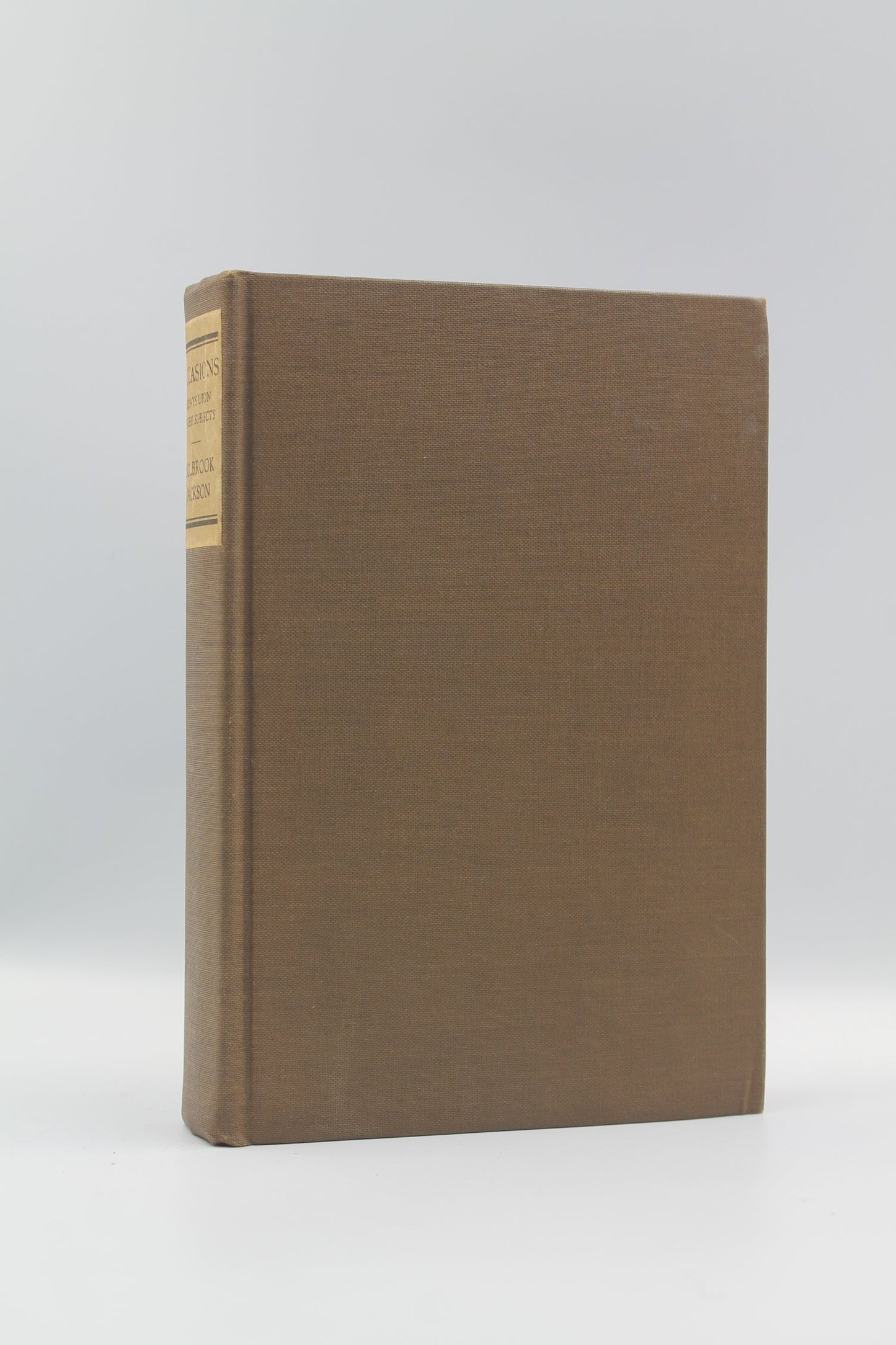 Occasions: Essays Upon Divers Subjects