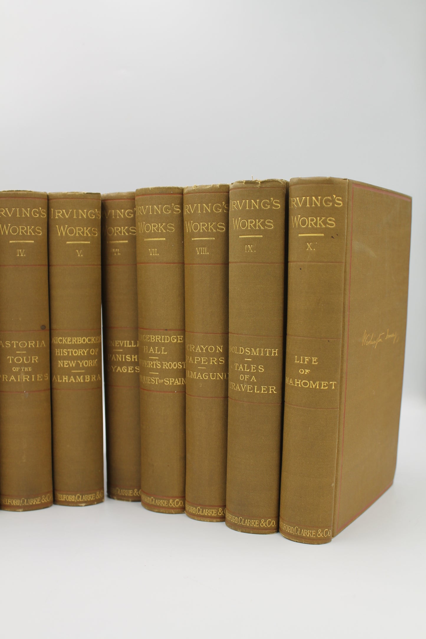 Irving's Works (10 volumes)