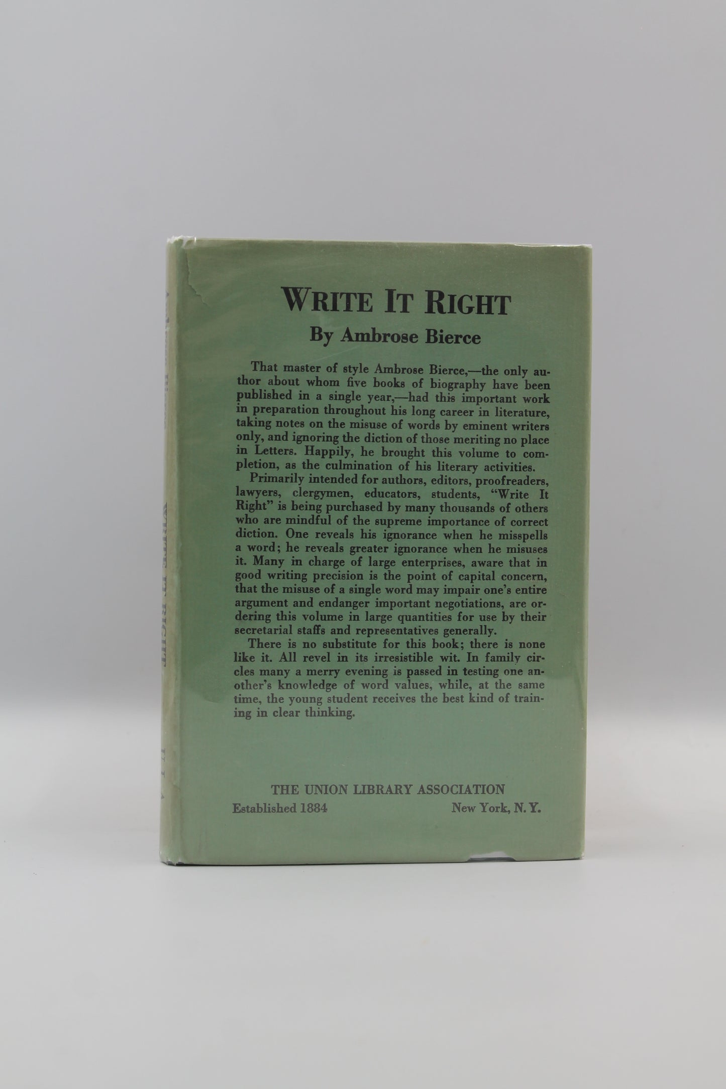 Write It Right: A Little Blacklist of Literary Faults