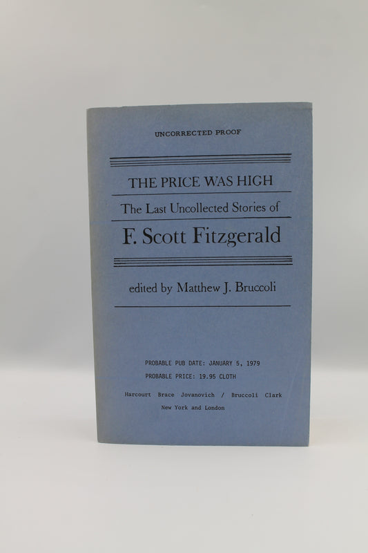 The Price Was High: The Last Uncollected Stories of F. Scott Fitzgerald