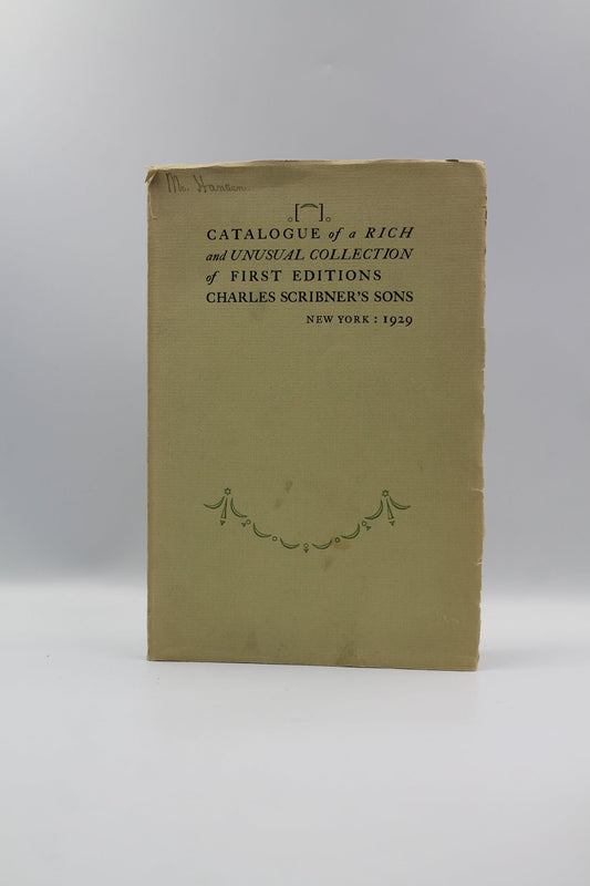 Catalogue of a Rich and Unusual Collection of First Editions
