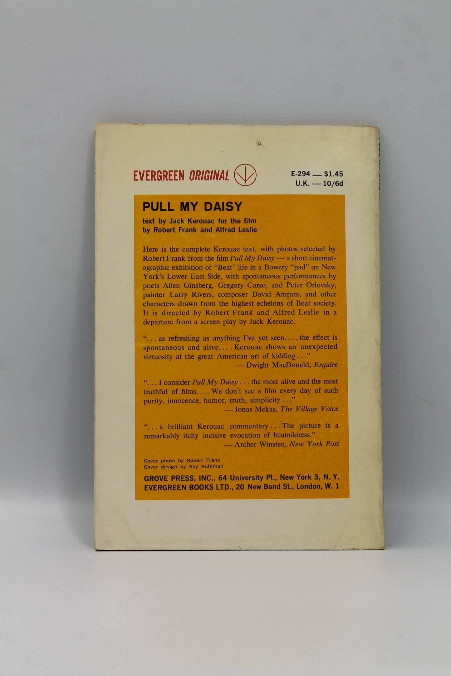 Pull My Daisy: Text  by Jack Kerouac for the Film by Robert Frank and Alfred Leslie