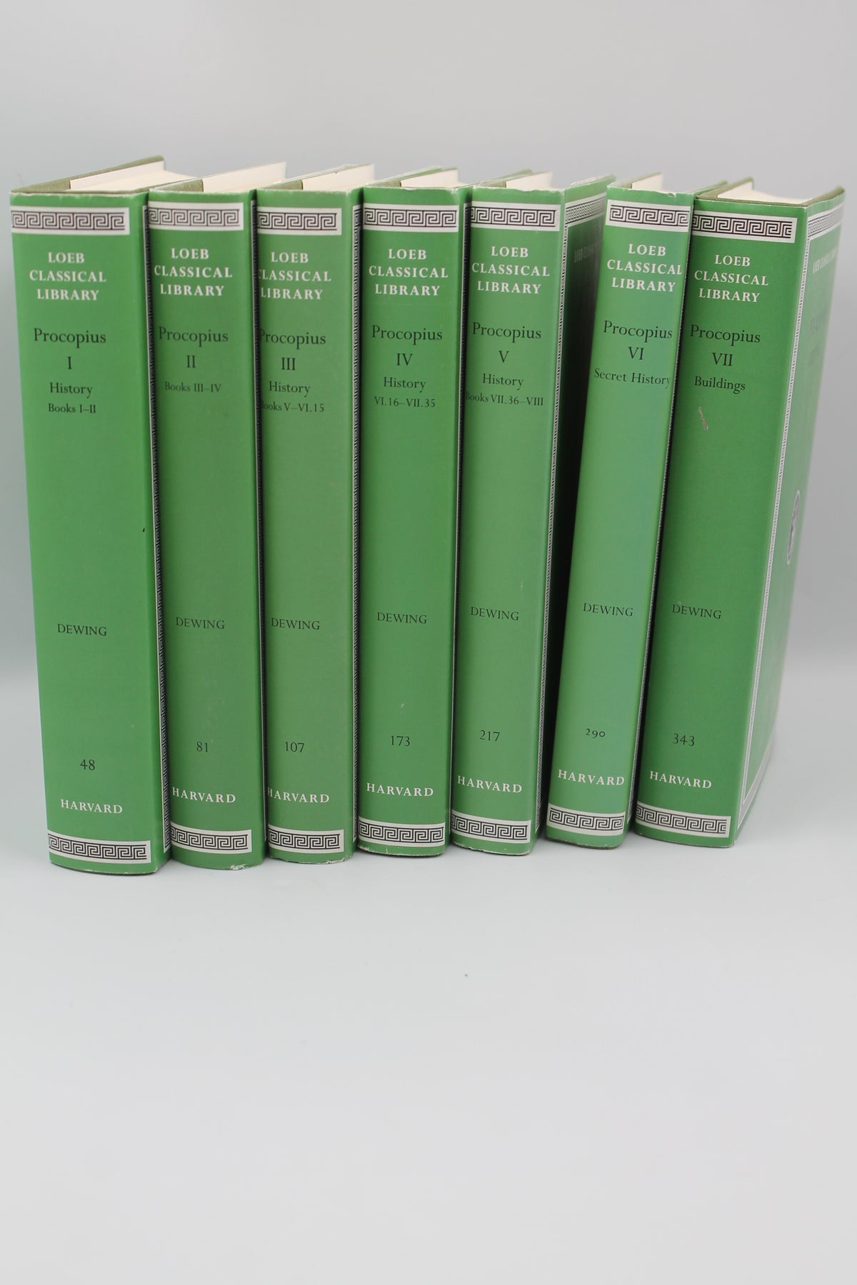Loeb Classical Library - Procopius Volumes I-VII